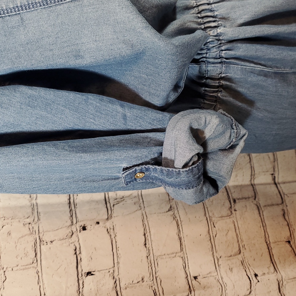 Gloria Vanderbilt Blue Denim-Like Dress Size M - Picture 5 of 11